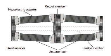 Principle of Diamond Piezo actuator